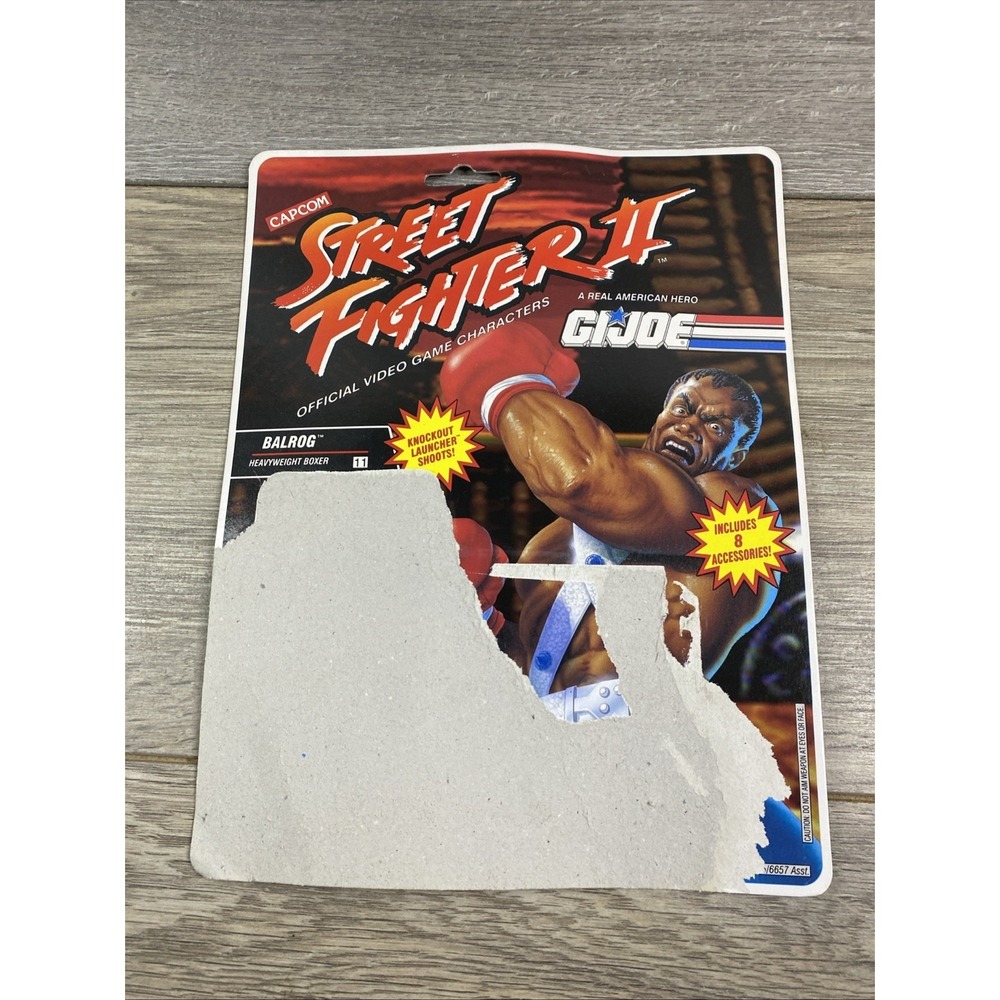 1993 Capcom GI Joe ARAH Street Fighter II Video Game Balrog Card Back Uncut File